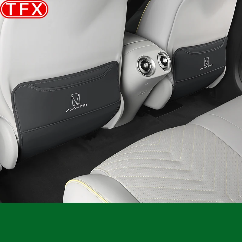 Car Styling PU Leather Anti Kick Mat Pad Anti-kick Protector Mats Seat Back Protector for AVATR 11 Auto Accessories