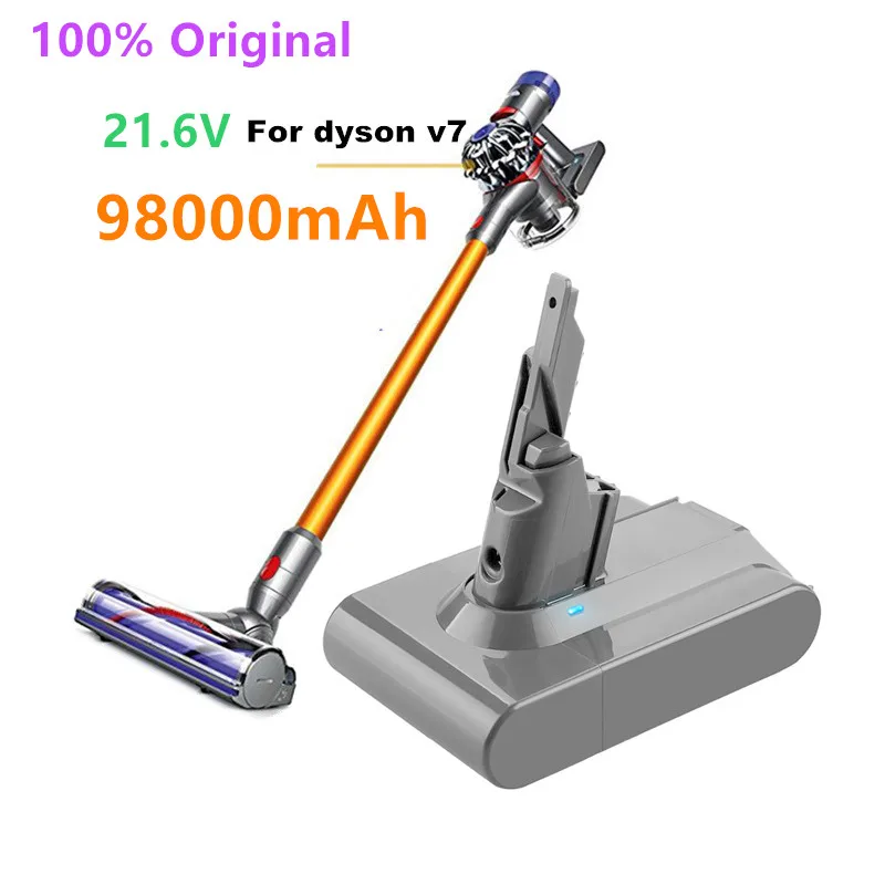100% New Dyson V7 batterie 21 6 V 98000mAh Li-lon Akku Für Batterie Tier Pro staubsauger Ersatz |