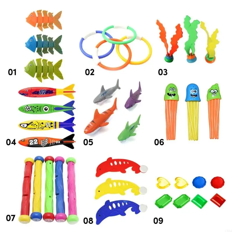 C5AA Pool Diving Toy Funny Summer Pool Toy Underwater Set Kids Diving for Children Adults Swimming Practice