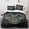 Boho Sun and Moon Duvet Cover Mysterious Astrology Bedding Set Microfiber Witch Wiccan Fortune-Telling Tarot Cards Quilt Cover 3