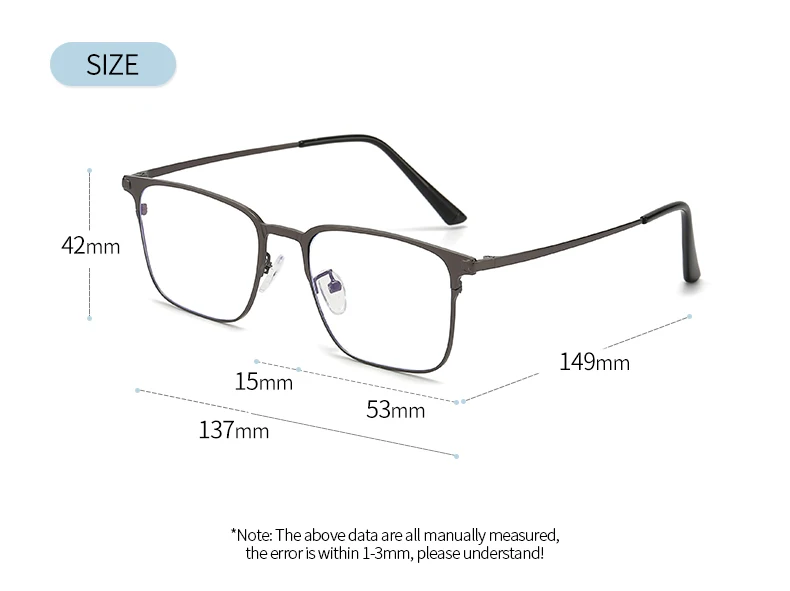 Classic Square Metal 3 In 1 Magnet Clip On Gl Frame Polarized Sungl For Men Women 2023 New Optical Computer_voghion.com