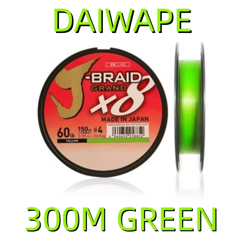 DAIWAPE 500M Japan PE Line Color Green PE Fishing Line Sub-line Sea Fishing Boat Fishing Strong Tension 5