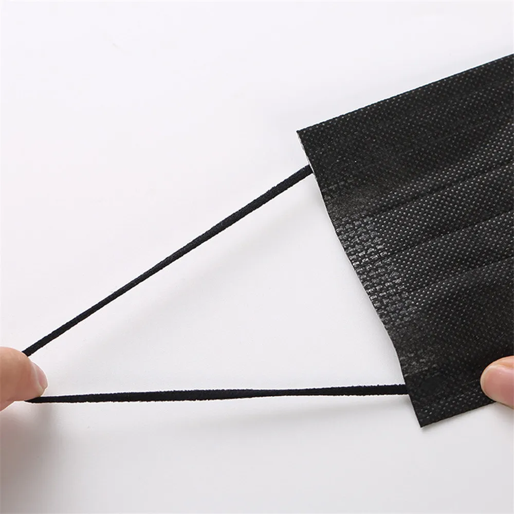 Black Disposable Mask Industrial 3 Layer Ply Filter Mask Adult Adjustable Mouth Face Masks Mascarillas Quirurgicas Homologadas 4