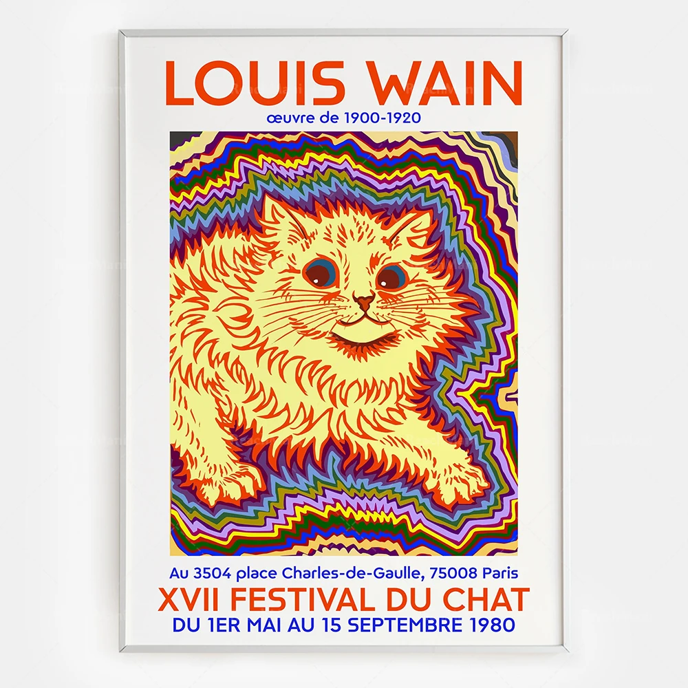 Louis Wain Kaleidoscope Cat Print Poster – Art Unlimited