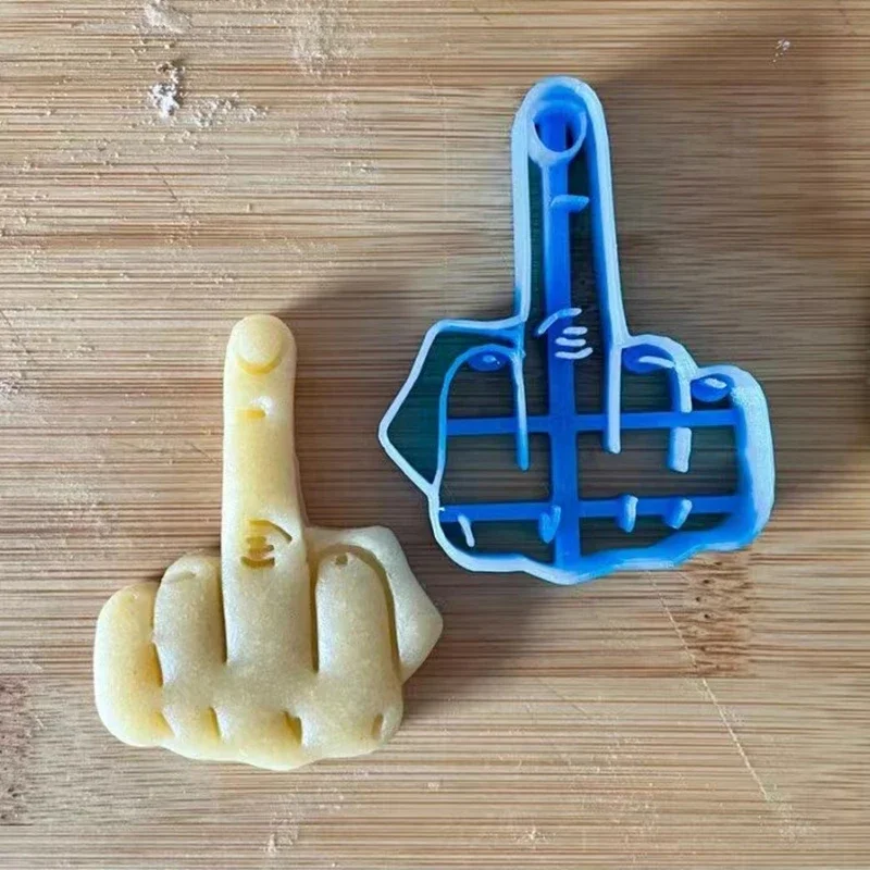 Cookie Cutter Middle Finger Cookie Cutter Fun Biscuit Dick Mold Fondant Cake Decoration Moulds Kitchen DIY Baking Party Tools