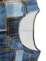 Plus Size 1XL-5XL Women's  Fashionable and Casual Print Round Neck Short Sleeved Flared Hem Long Dress - Image 5