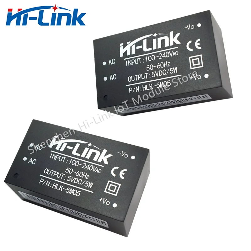 무료 배송 HLK-5M05 10 개/몫 AC DC 220V 5V 전원 공급 장치 모듈 조정 가능한 고효율 스텝 다운 컨버터