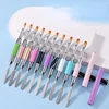 Dual Ended Nail Art Brush Acrylic UV Gel Extension Flower Drawing Pen UV Gel Remover Spatula Stick Manicure Accessories Tool 2