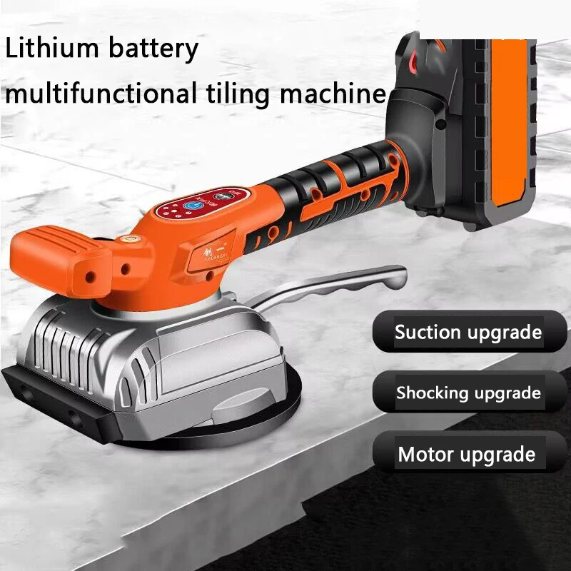 Tile Tiling Machine Brush Motor Tiling Tool Electric Artifact Paving Brick Wall Tiles Vibration Vibrator Suction Cup