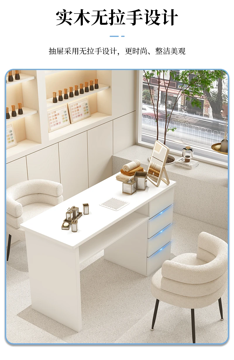 Description Picture 6 of itemNail Table Marble Salon Tables Manicure Nails Desk Makeup Storage Organizer Professional Designer Hair Nageltisch Furniture