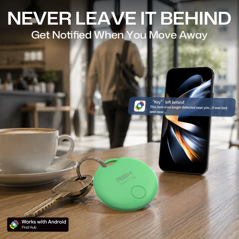 Bluetooth Smart Tag Anti-Loss Finder and Mini Tracker for Keys, Wallets, and Bags