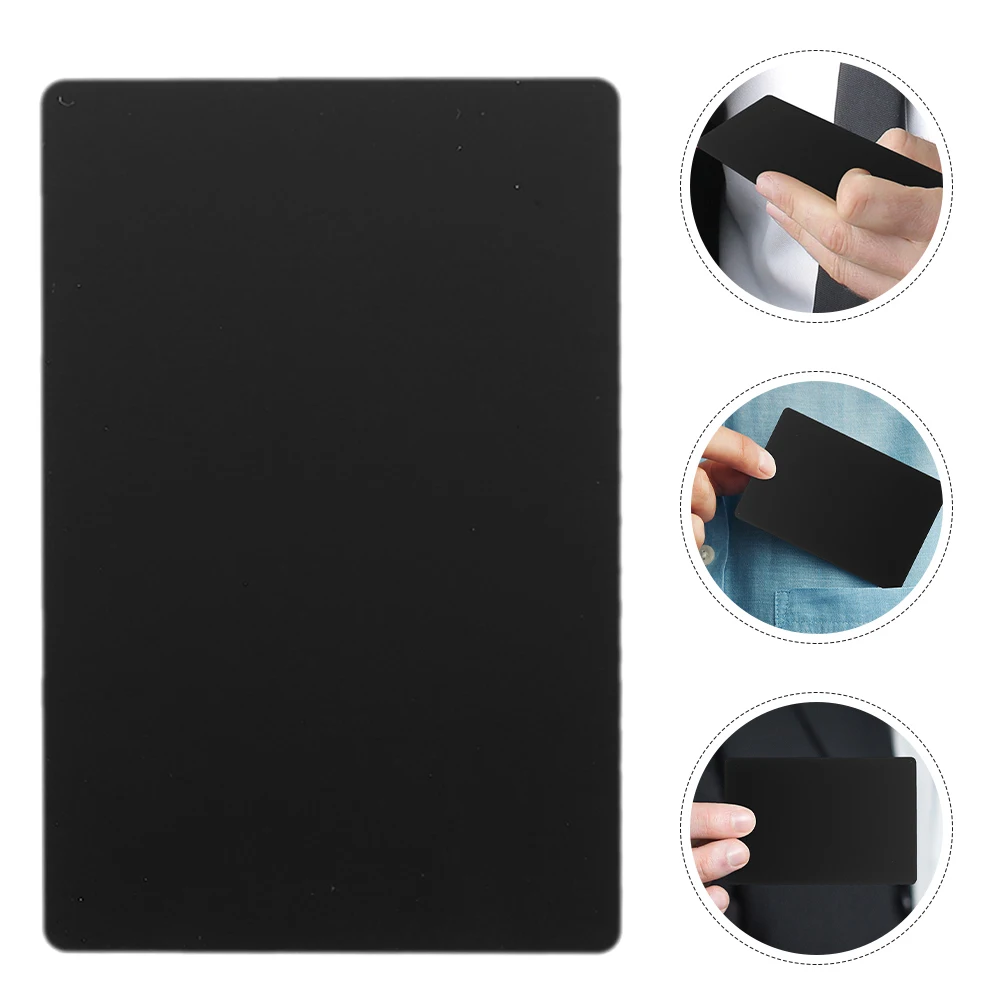 100 Pcs Metal Business Card Aluminum Cards Blank Black Name Alloy Blanks Engraving