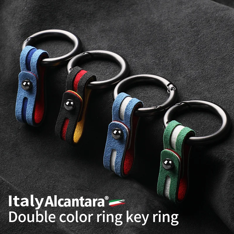 LuxuryAlcantaraCarKeychainKeyringKeyTagForBMWME46E90E60F10