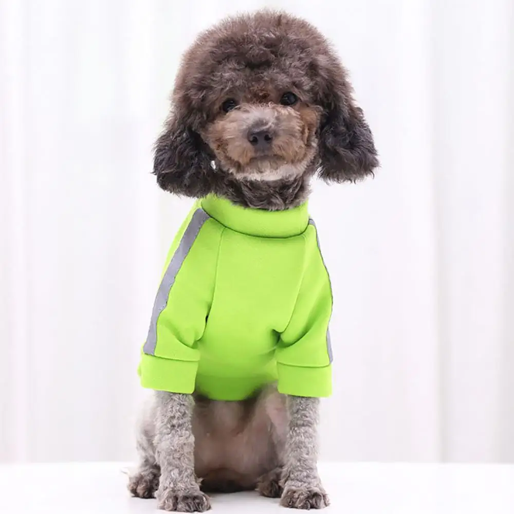 Capless Dog Sweater Warm Pet Clothes Reflective Traction Outfit Spring Winter