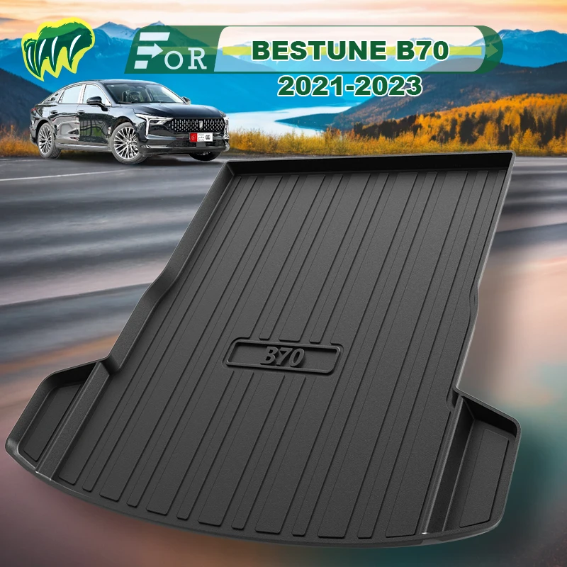 

For BESTUNE B70 2021-2023 TPE Custom Fit Car Trunk Mat All Season Black Cargo Mat 3D Shaped Laser Measured Trunk Liners