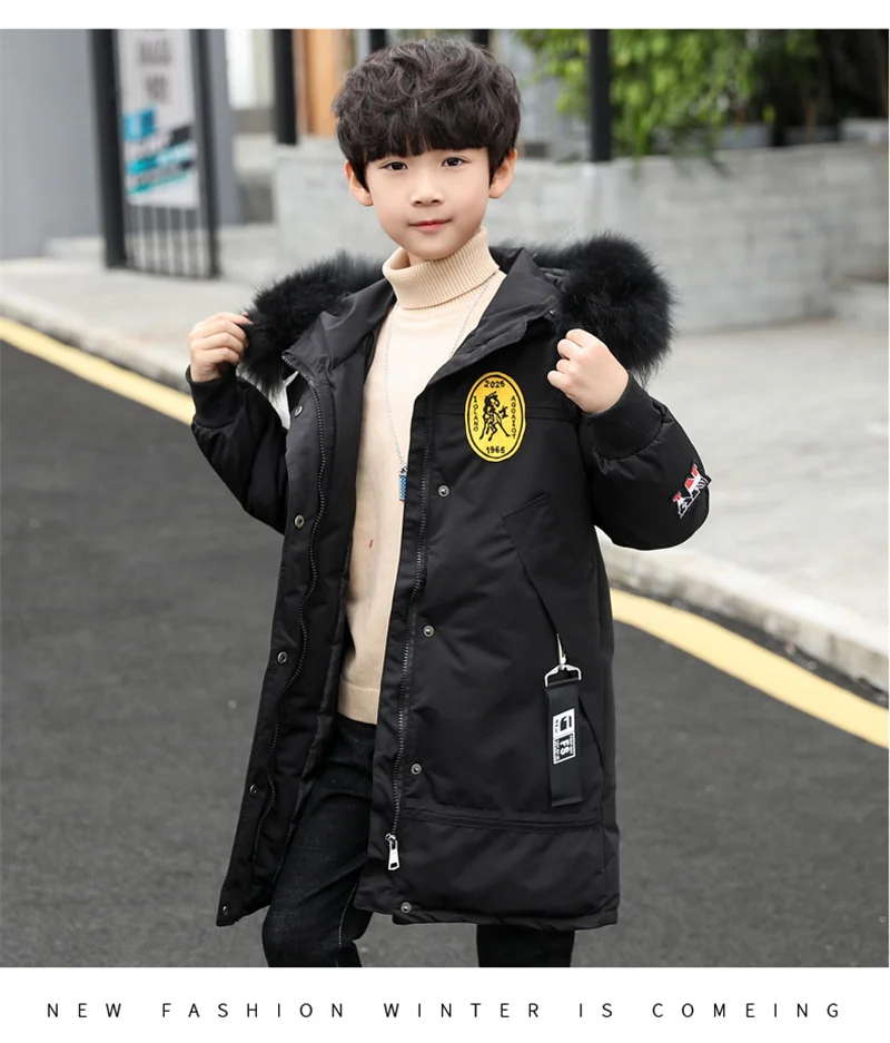 2024 Chaquetas Gruas De Terciopelo Para Niños De Invierno -30 ℃ Parka Para Niños, Ropa De Abrigo Cálida Acolchada De Algodón, Abrigo Gruo Para Niños Grand, Ropa De 5 A 12 Años - AliExprs 1501