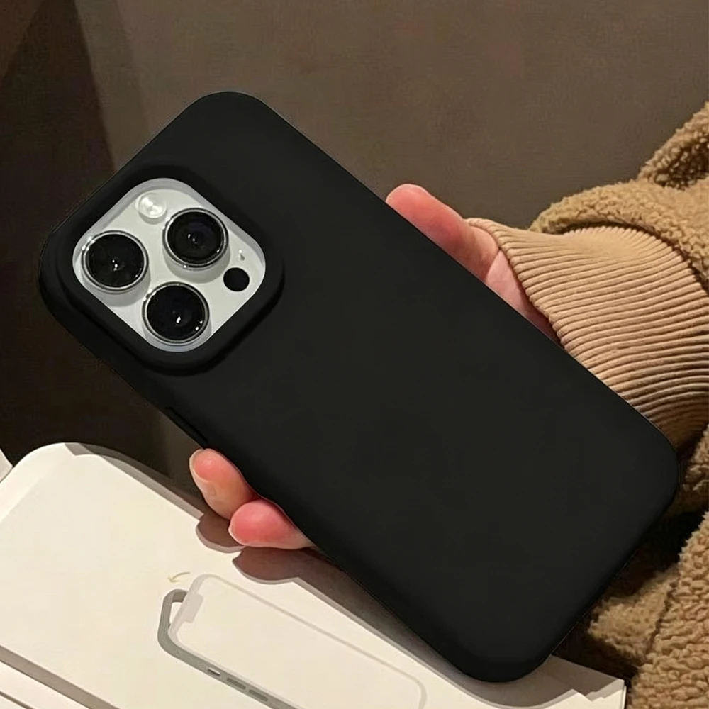 Minimalist Blue Shockproof Phone Case - Matte Soft Cover