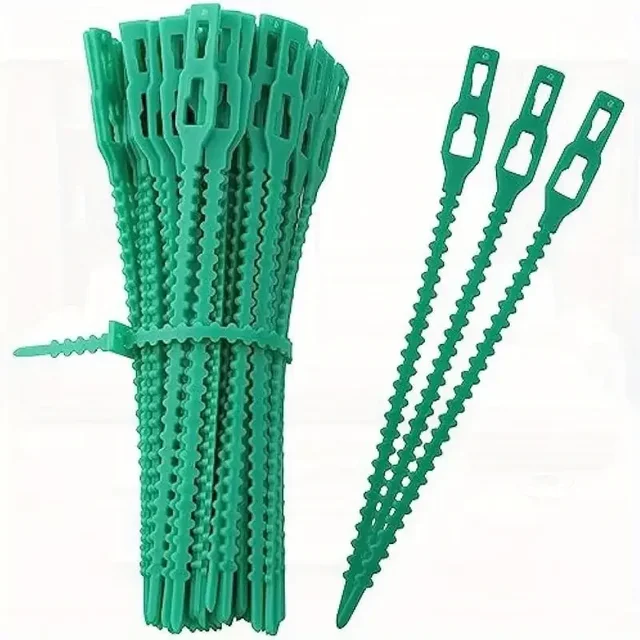 Reusable Garden Cable Ties Plant Vine Tree Shrubs Support Fastener Locking Nylon Adjustable Zipper Cables Ties Organizer Tools 4