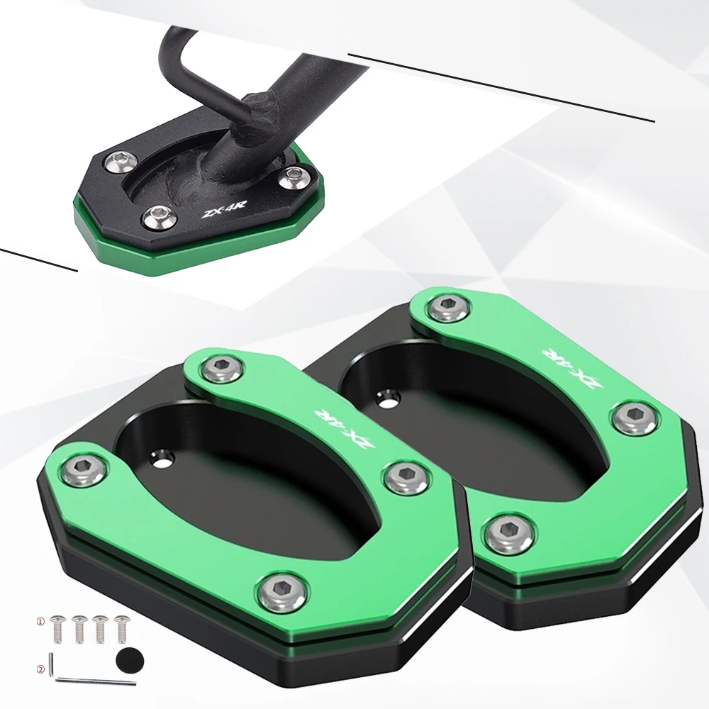 

For KAWASAKI ZX-4R ZX-4RR ZX4R ZX4RR ZX 4R 4RR 2023 2024 Motorbike Kickstand Foot Side Stand Extension Pad Support Plate Enlarge