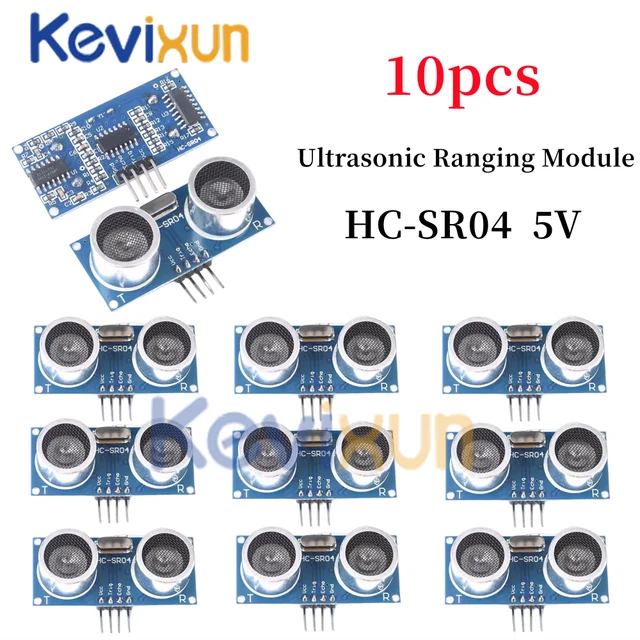 10 Sensori Ultrasuoni HC-SR04 - Modulo Distanza 2-300cm Per Robot E Arduino