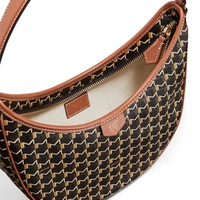 Sacs de créateurs de luxe pour femme, mode 2026, sac à bandoulière demi-lune monogramme, sac bandoulière à imprimé géométrique exquis 6