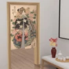 Women Kimono Patterns Japanese Style Door Curtains Toilet Partition Kitchen Bedroom Izakaya Noren Hanging Half-Curtain Decor 2