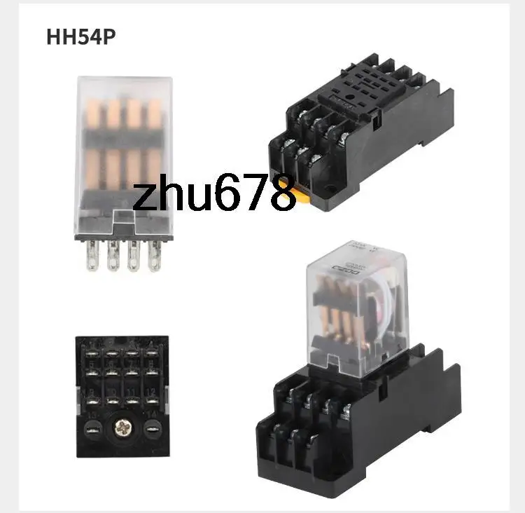 10 PCS Miniature Relay Silver Contact  HH54P(MY4NJ) AC220V AC24V DC24V 3A With Base/ NO Base 14Pins 10pcs ly2nj small electromagnetic power relay dc12v dc24v ac110v ac220v small relay 10a 8 pins coil dpdt with socket base