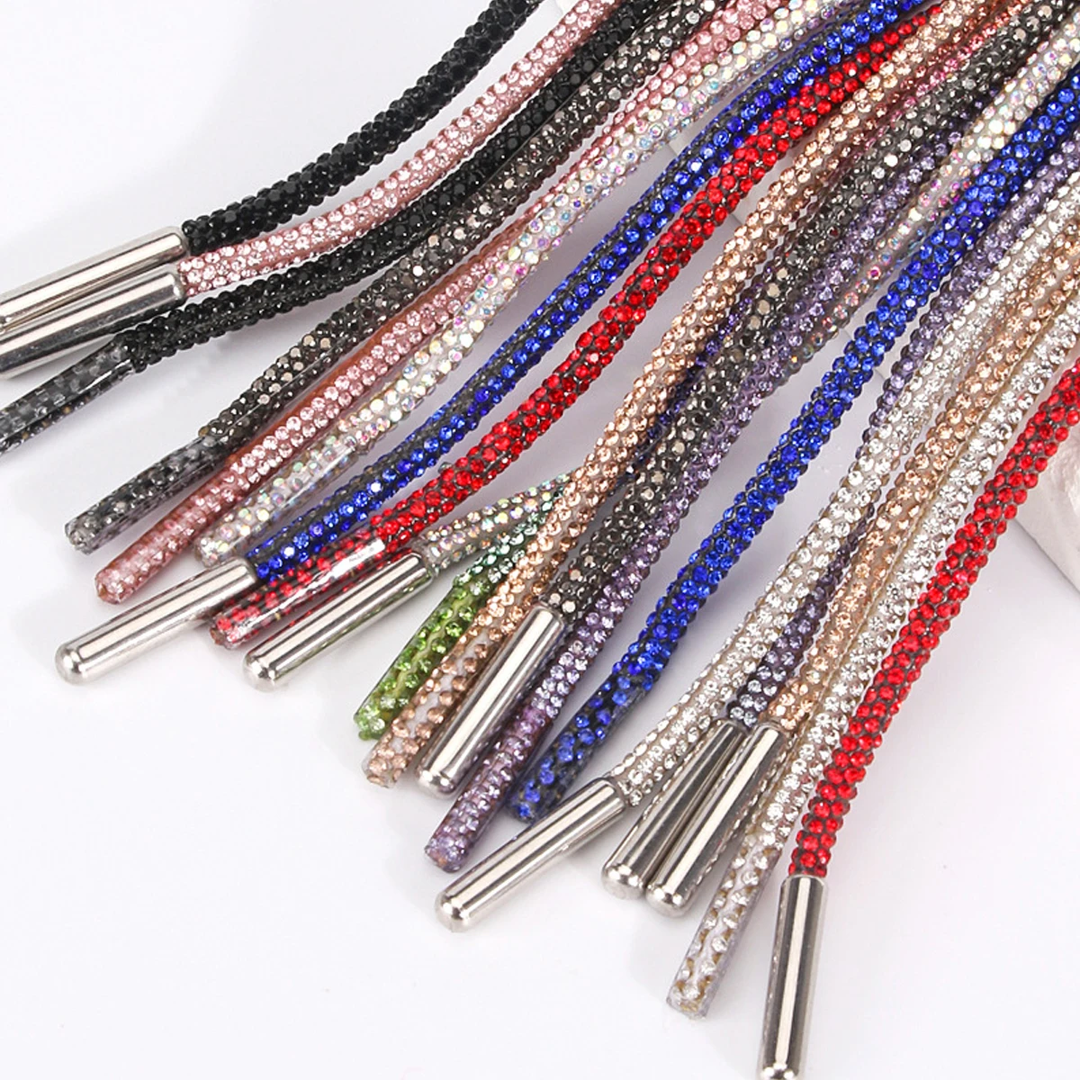 1 PCS Glitter Shoelaces,Crystal Rhinestone Replacement Shoelaces, Diamond Decorating Rope Straps for Decorative Hoodie DIY Belts