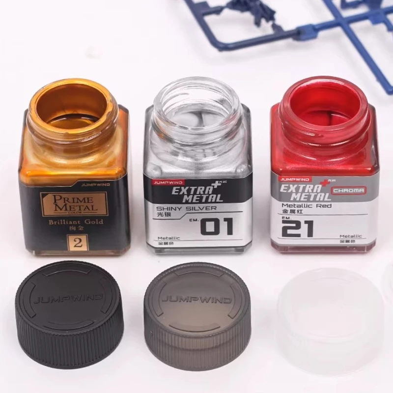 18ml 슈퍼 메탈 컬러 시리즈 모델 페인트 아트 핸드 캐릭터 모델 컬러 효과 페인팅 장 아크릴 안료 JUMPWIND