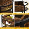 Round Coffee Tables for Living Room,Lift Top Coffee Table with Storage, Farmhouse Wood Coffee Table,Circle Coffee Tables 3