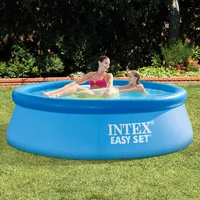 Piscine gonflable INTEX Easy Set, piscine familiale hors sol pour enfants et adultes, piscine de jardin extérieure, piscine pour jeux aquatiques, installation rapide, PVC durable, piscine de fête estivale, grande capacité 2