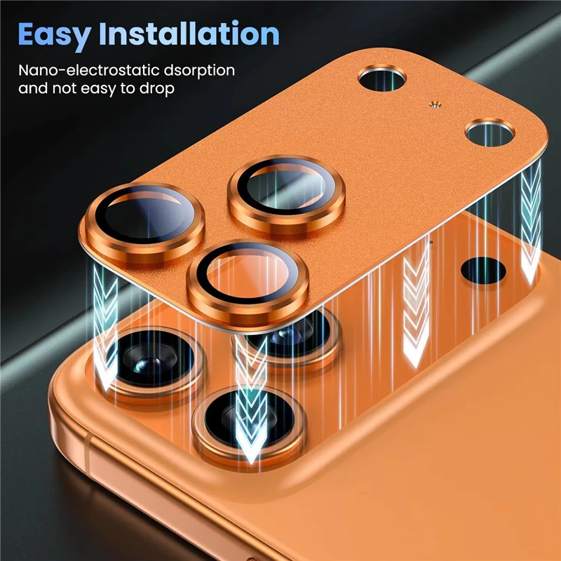 Premium Metal Camera Lens Protector with Tempered Glass and Alloy Case