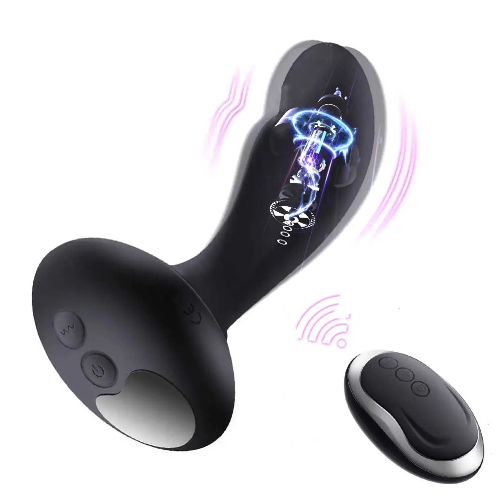 Vibratore per la prostata a 10 velocità con telecomando, masturbatore maschile, massaggio anale e vaginale, orgasmo, giocattolo sessuale per adulti, morbido S_voghion.com
