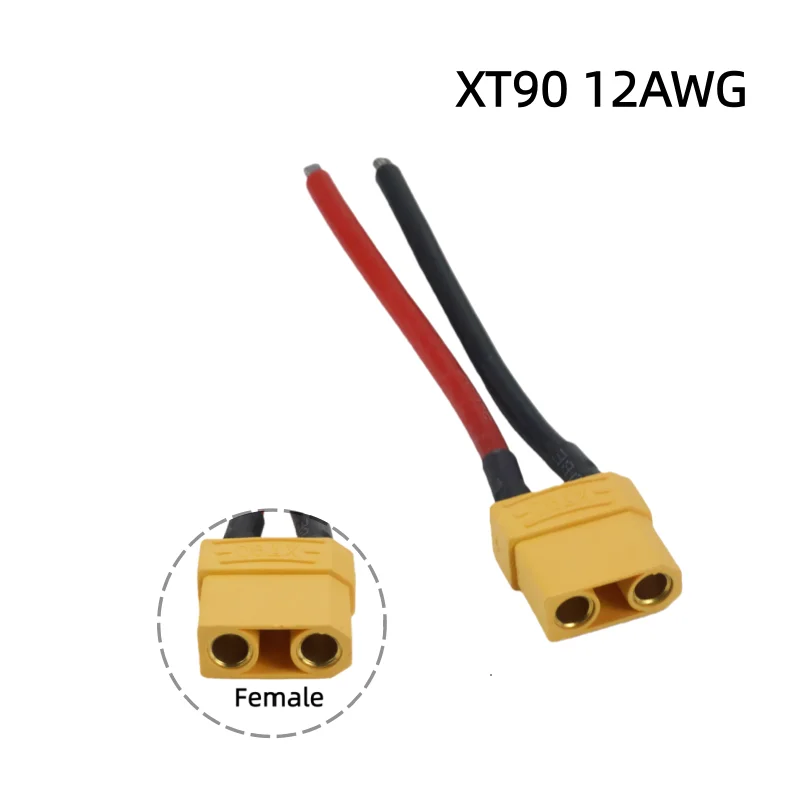 Lot Connecteurs XT90 Mâle Femelle 12AWG 10cm pour Batterie RC