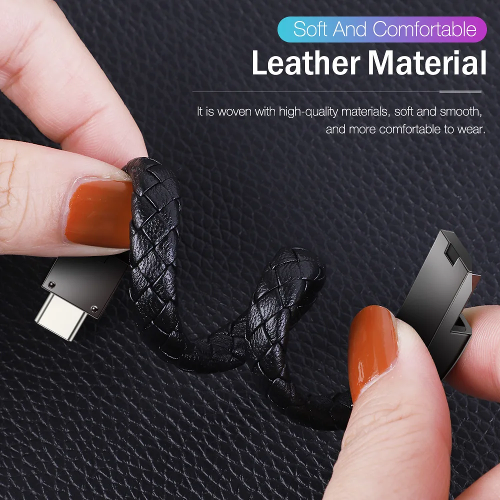 Stylish Portable Fast-Charging Bracelet Cable with Universal Compatibility