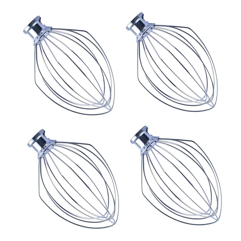 

4X Wire Whip Attachment For Tilt-Head Stand Mixer For Kitchenaid K5AWW 5 Quart KSM50, KSM5 Egg Cream Stirrer Accessories