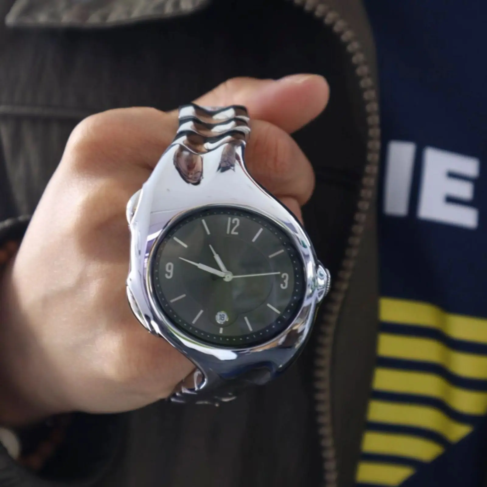 Benlydesign-男性用のユニークな金属製時計,レトロで未来的なパンク