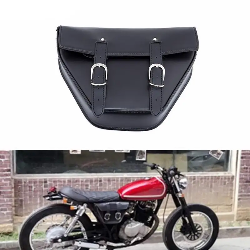 

Universal Black Motorcycle Saddlebag PU Leather Storage Tool Bag Luggage Side Pouch For Harley Honda Yamaha Cafe Racer Custom