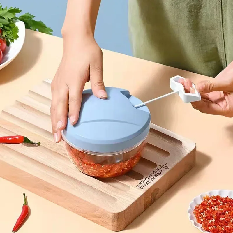 500/900ML Garlic Chopper Meat Grinder Manual Rotate Vegetable Cutter Slicer Fruit Crusher Kitchen Gadget Blenders