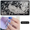 12*6cm 3D Geometric Wave Stripe Flower Nail Stamp French Line Nail Stamping Plates DIY UV Gel Polish Manicure Stamp &*& 4