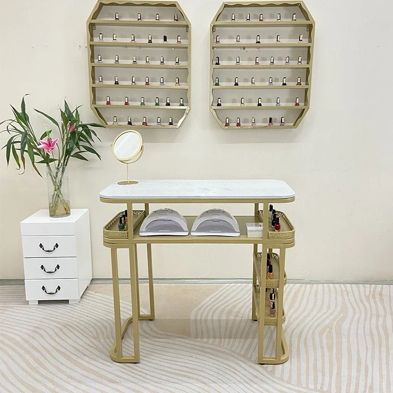 Modern Minimalist Manicure Table Retro Vanity Luxury Design Nail Desk Golden Nordic Mesa De Manicure Salon Furniture YX50M бумага для выпечки силиконизированная nordic eb golden 38×100 м профессиональная