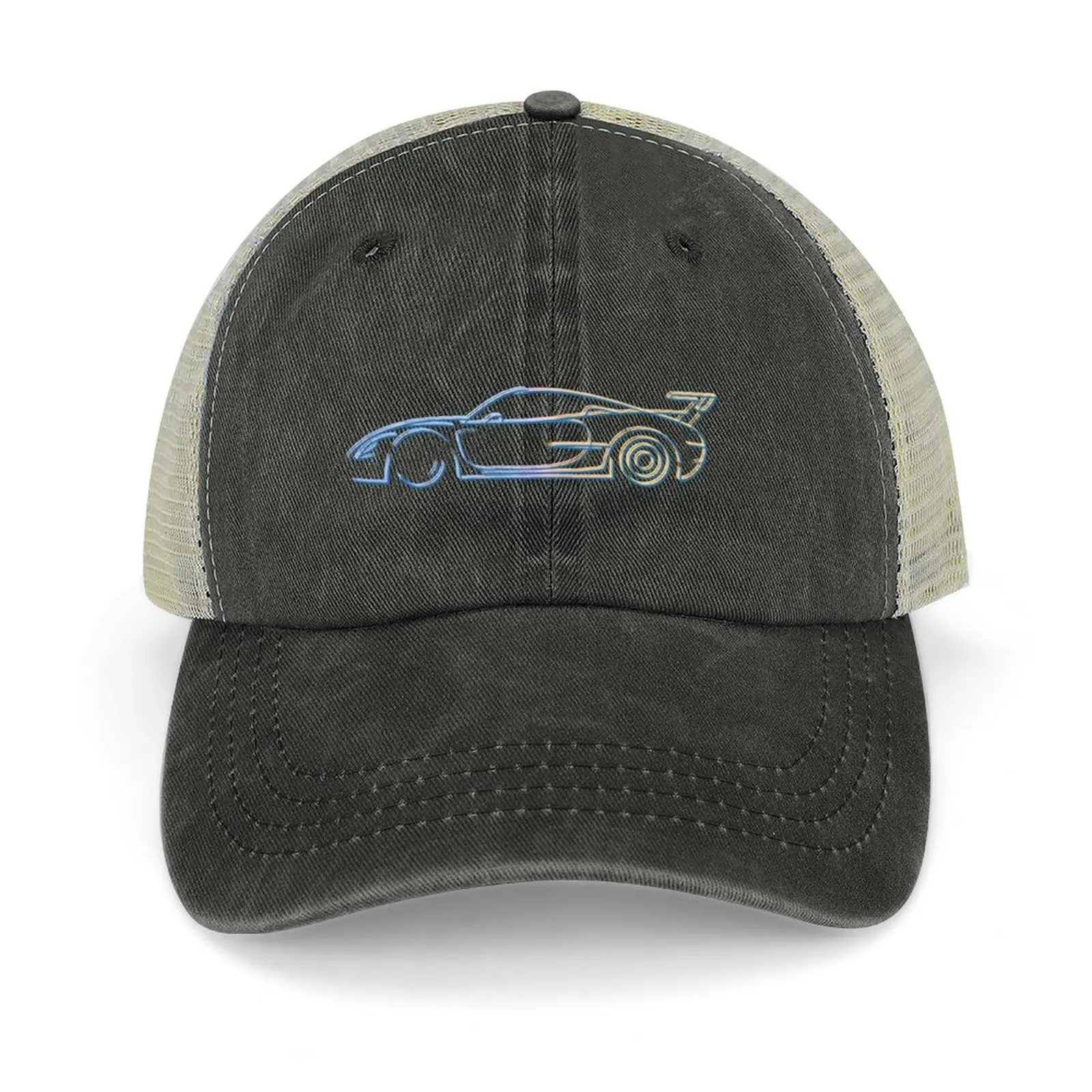 

Retro Car Neon Sketch Cowboy Hat |-F-| Mountaineering Golf Women Men's