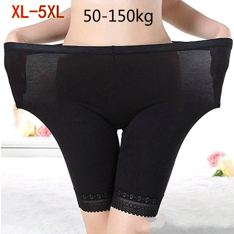 Safety Shorts Safety Pants High Waist Panties Lace Panties Seamless Panties High Waist Underwear Summer Women Bralette Seamless Lace Safety Pants Women Underwear Mid-Waist Plus Size Panties Anti-Light Safety Shorts 5XL