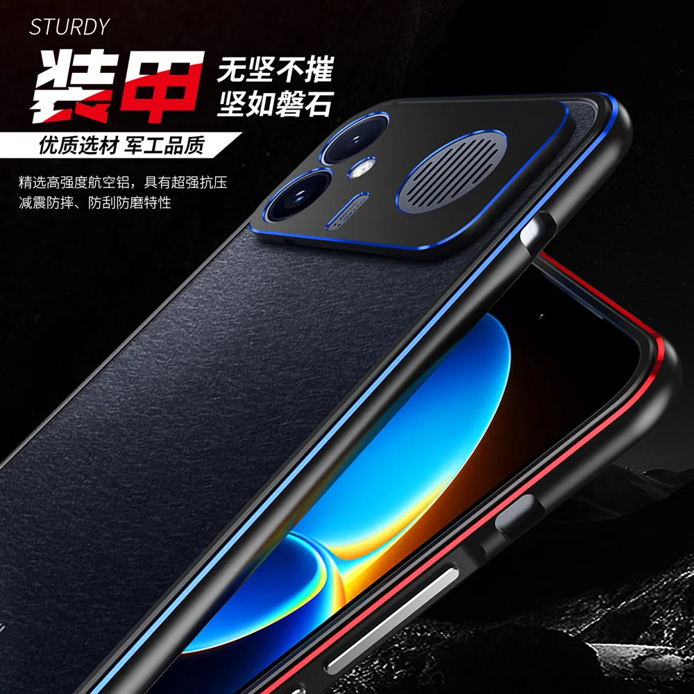 Luxury Aviation Aluminum Metal Frame Shockproof Case with Camera Lens Protection