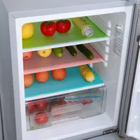 4pcs/set Anti Fouling Refrigerator Mat Anti Mold Suitable For Dining Tables Drawers Cabinets Can Be Cut For Multiple Purposes 2