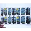 14Tips/Sheet Nail Wraps Van Gogh's Sky Nail Art Decals DIY Beauty Manicure Decoration Stickers Nail Tattoo 5
