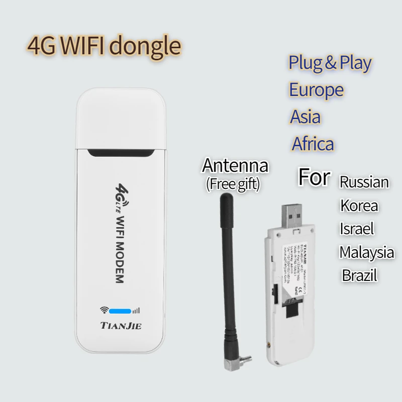 Tianjie Nuovissimo Ad Alta Velocità Facotry 3G 4G Modem Usb Router Wifi Micro Sd Slot Per Scheda Sim Hotspot Per Auto Lte Umts Gsm