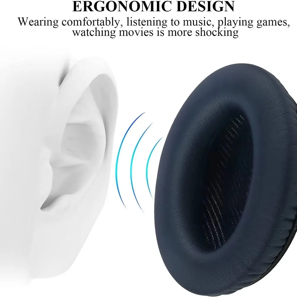 Replacement Ear Pads for BOSE QC35 QuietComfort 35 & 35 II Headphones Memory Foam Ear Cushions