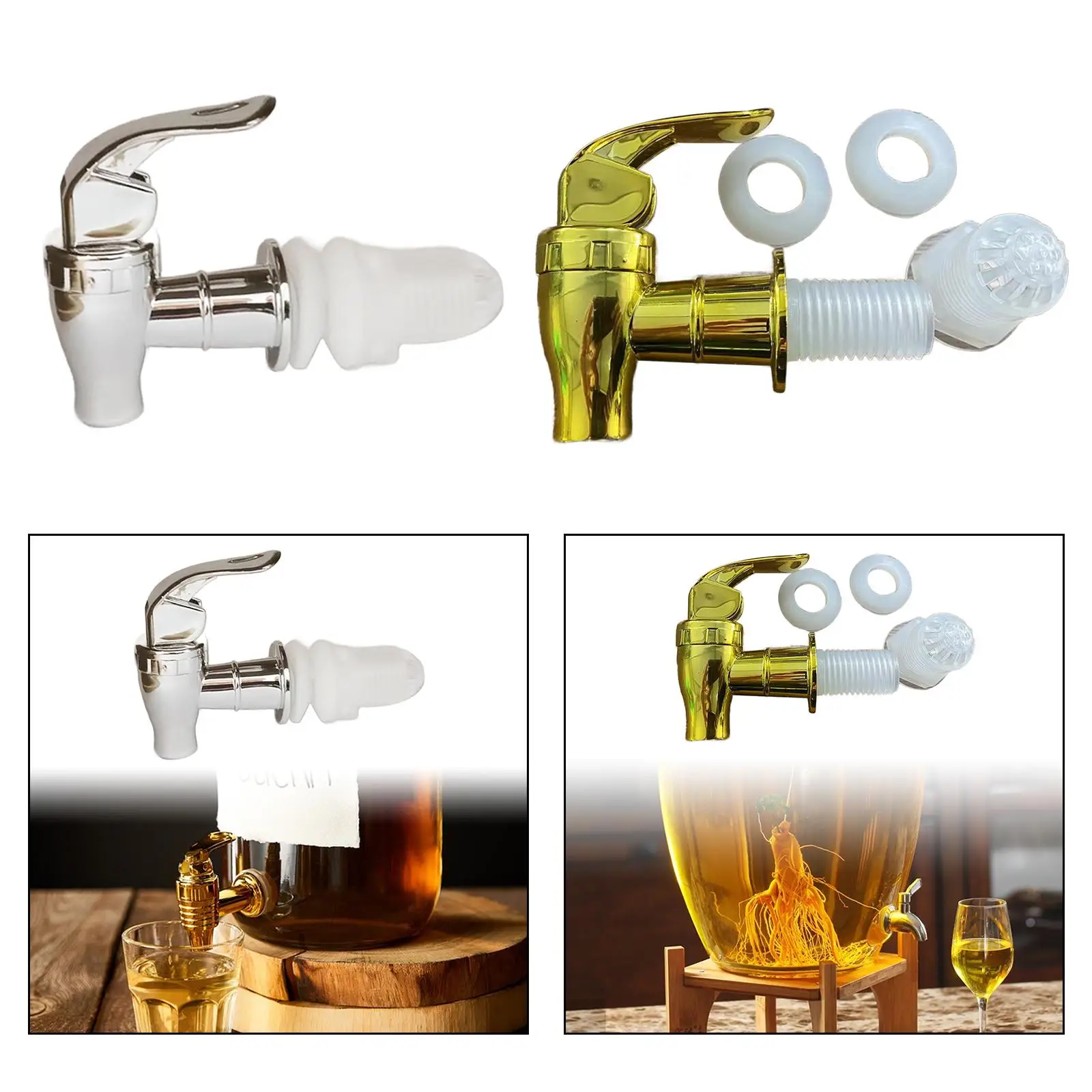 Beverage Dispenser Tap Water Dispenser Faucet Easy to Install Barrel Faucet for Fridge Restaurant Kitchen Home Juice Jar