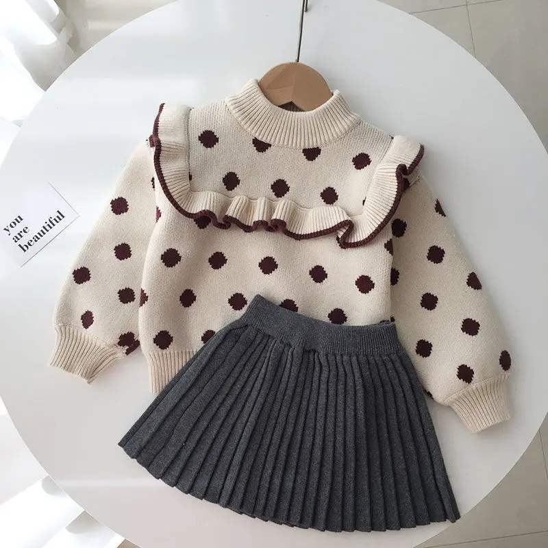 

Cute dots Cartoon Cotton Long Sleeve Kids Baby Sweatshirts 1-6 Years 2022 Spring Autumn Kids Thin Sweater Boys Girls Clothes